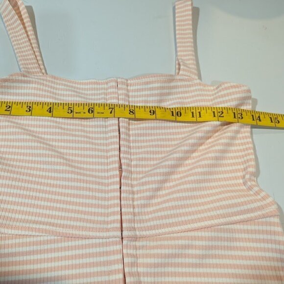Forever 21 Blush Pink Striped Dress Medium - Picture 6 of 7